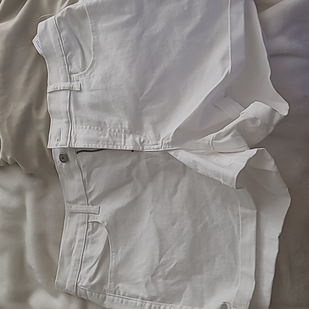 White Jean shorts